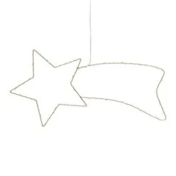 Comete En Fil De Cuivre 30 MicroLED Lumiere Fixe - 40x20 Cm - Blanc Chaud