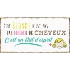 DECO WORD Image Contrecollée 20X40 Cm Etre Blonde