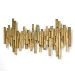 Décor Mural Bois Doré Aynah L 160 X H 80 X P 8 Cm