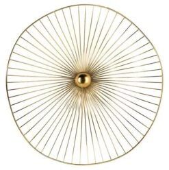 Décor Mural Métal Doré Solar