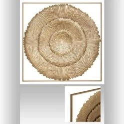 Décoration Murale En Métal Solea - 76 X 76 Cm - Doré