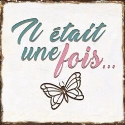 HISTOIRES Image Contrecollée 20X20 Cm Il était Une Fois