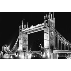 Décor Soldes Boutique 20 Tableau Déco Affiche Contrecollée 78x118 - London Bridge Noir Et Blanc