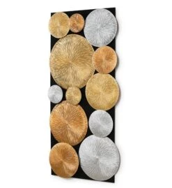 Décor Soldes Boutique 22 Tableau Toile Noir Et Bois Doré Et Argenté Ruta