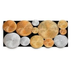 Décor Soldes Boutique -Décor Soldes Boutique tableau toile noir et bois dore et argente ruta 8435471838098 574235